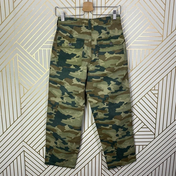 Free People Remy‎ Pant Camo Printed Moss Green - Picture 7 of 12